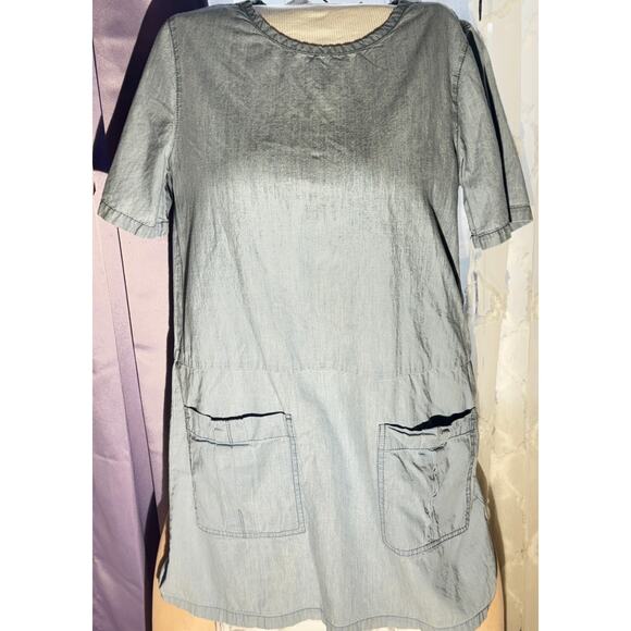 LA Hearts Chambray Tunic Dress – Size Large – Side Pockets & Back Zipper - Picture 1 of 3
